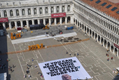 Greenpeace joins anti-Bezos protest with Venice banner complaining about billionaire tax breaks