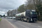 NI fuel protesters 'stand in solidarity' with Irish counterparts